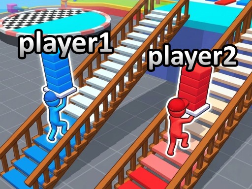 Spēle Stairs Races For 2 Players — bezmaksas online spēle