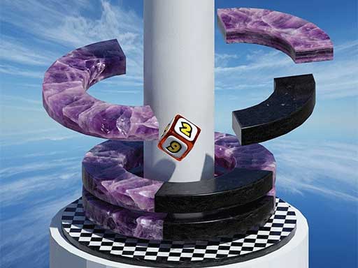 Spēle Dice Helix Drop — bezmaksas online spēle